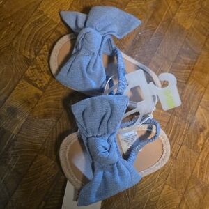 Cat & Jack Light Blue Bow Kids Sandals
